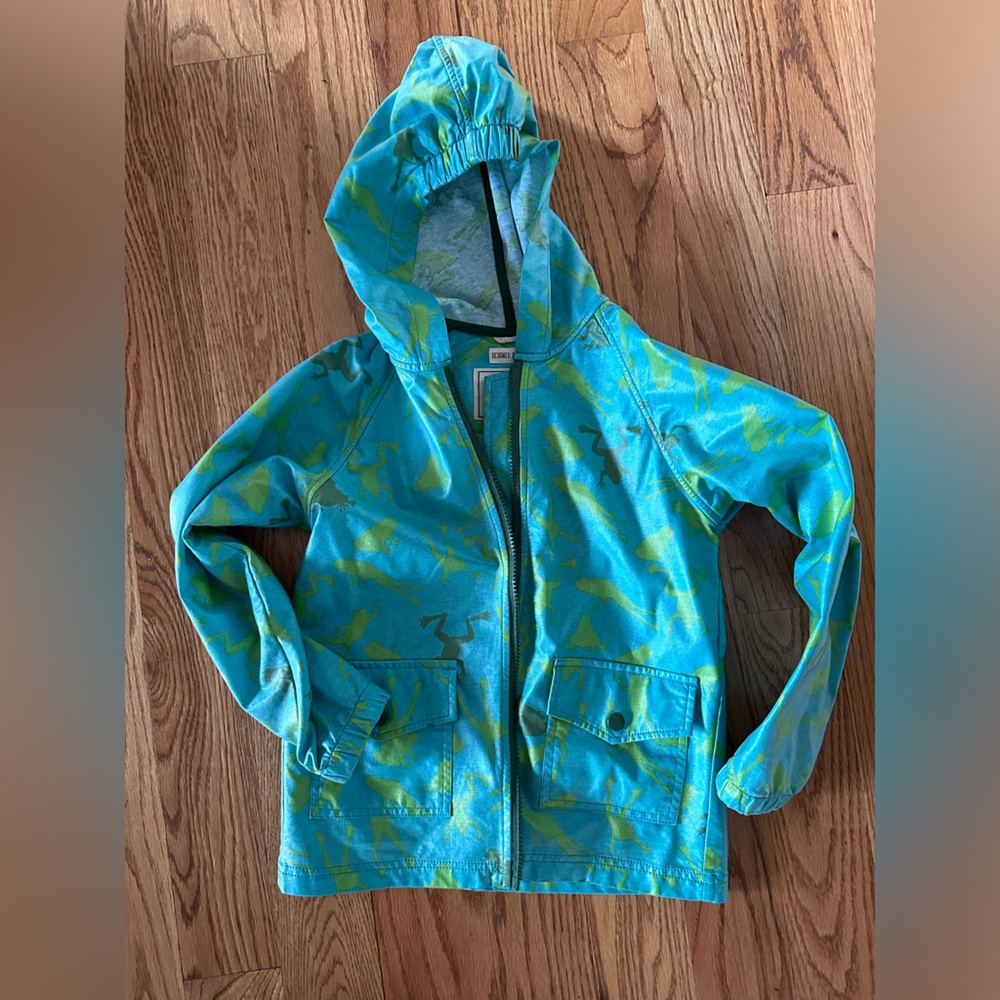 Hatley Teal Frog rain jacket